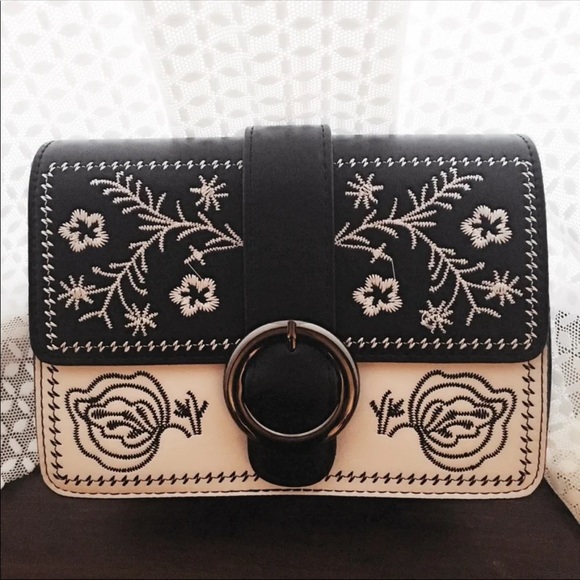 Handbags - Floral Embroidered shoulder bag
